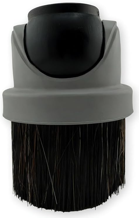 Nilfisk 0107031000 Round Dust Brush, 38 mm OEM Dusting Brush Attachment, Black, for Nilfisk Eliminator I Eliminator II 118 GWD220 GWD255 VHS255 VT60 VT60A VT60CR VT60DT and Other 38 mm Wet/Dry Vacuums
