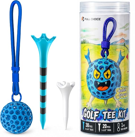 Durable Plastic Golf Tees,100/50 Pack (1-1/2", 2-3/4" & 3-1/4"), Designed to Reduce Friction and Side Spin