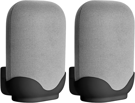 honecumi ホネクミ 2個パック 壁マウント Google Nest Audio用 Google Nest スピーカーマウント デスクトップスタンド - Google Nest Voice Assistant用ウォールマウントスタンドホルダー - エレガントなブラック