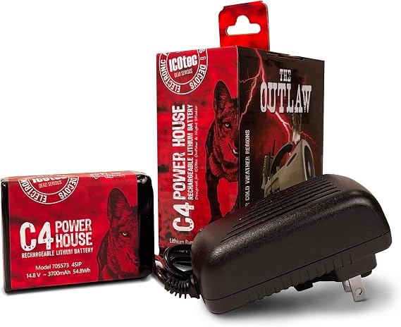 Icotec C4 Power House Lithium Battery Pack - 14.8V - 3700mAh - 40 Hours Per Charge