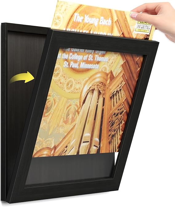 Vinyl Record Frame for the Wall, 1 Pack Vinyl Record Display Frame, Album Frames for 12x12 Inch LP Album Cover (Black)