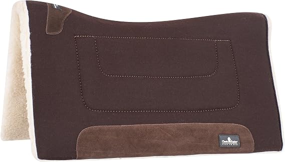 Classic Equine Performance Trainer Saddle Pad, Felt Top, Coffee