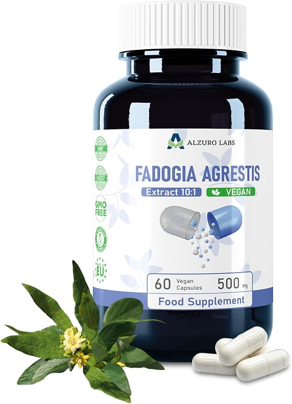 Fadogia Agrestis | 5,000mg Equivalent | 500mg 10:1 Root Extract | 60 Vegan Capsules | 2-Month Supply | GMP & 3rd Party Lab Tested