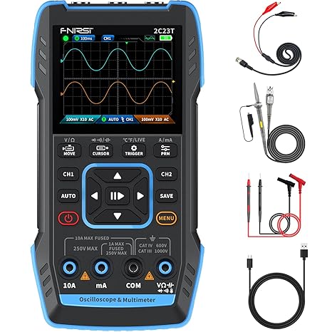FNIRSI 2C23T 3-in-1 10MHz Oscilloscope Multimeter DDS Signal Generator