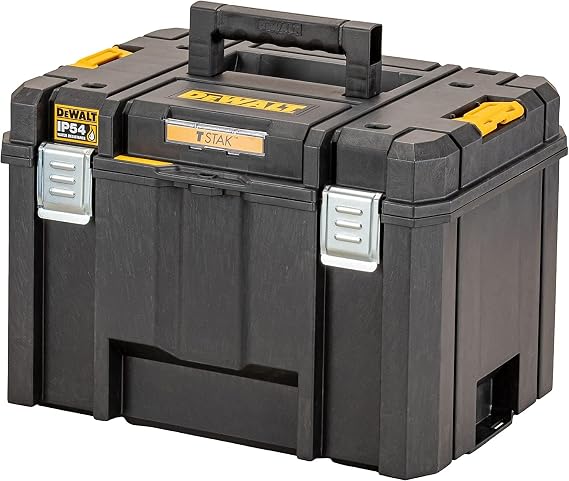 DEWALT TSTAK Deep Tool Box VI DWST83346-1 (44l volume large volume box can be combined with other TSTAK boxes safe storage of power tools and hand tools IP54) Multi One size