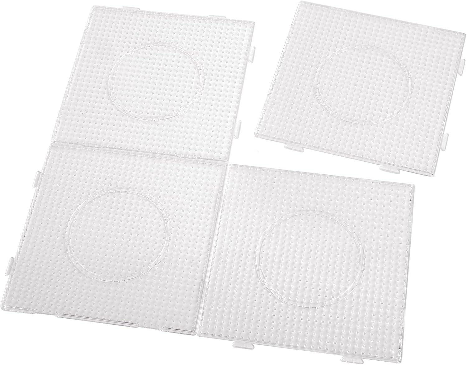 Beads Pegboard - 4 Pcs, 5.7''x5.7'' for Hama Bead Boards, Peg Boards, Square Bead Pegboards, Plastic Fuse Beads Pegboards for Adults DIY Handcraft