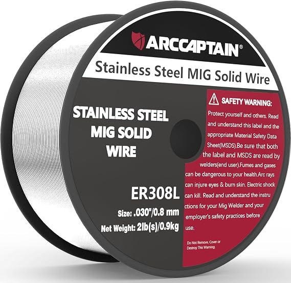 ARCCAPTAIN ER308L Stainless Steel MIG Wire .030" 2LB