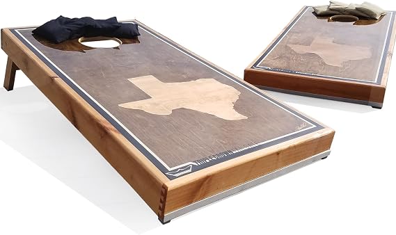 Texas Cornhole Boards Waterproof Espresso Stained