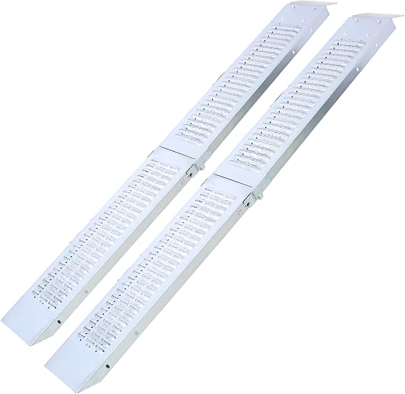 2 Pack Loading Ramps, Heavy Duty Folding Loading Ramps 950 lbs Capacity Loading Ramp for Pickup Trucks, Steel Folding Ramp for Motorcycle, Dirt Bike, ATV, Lawn Mower, etc