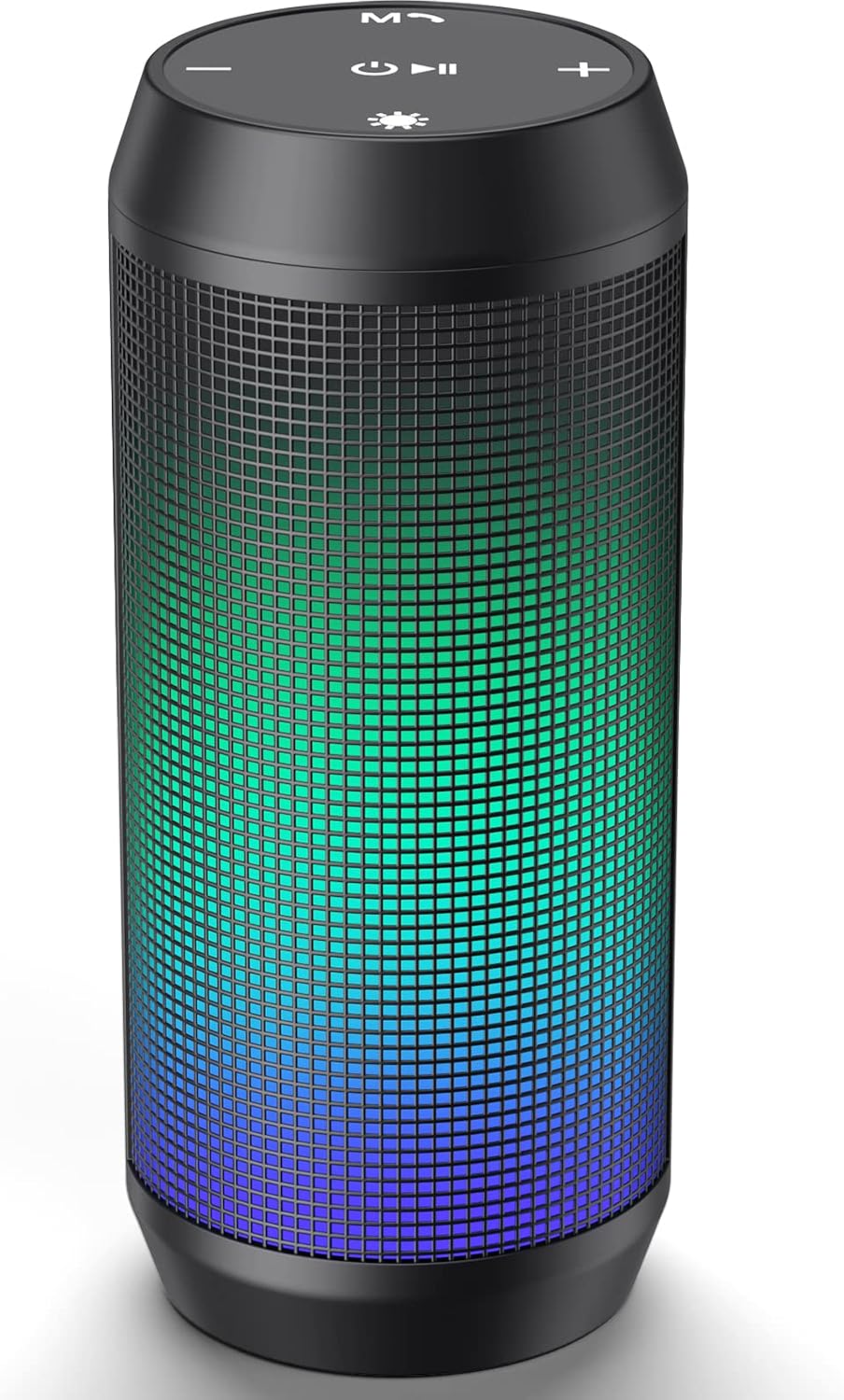 Bluetooth Speaker Wireless - Portable Speakers Wireless Bluetooth With LED Light Louder Volume Bass Music Stereo, TF Card, USB, Aux, Mic for Home Outdoor Party Travel