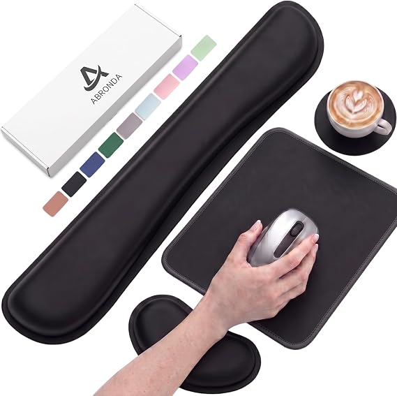 Office Ergonomic Memory Foam Computer Mouse and Keyboard Wrist Rest pad Support Carpal Tunnel, Wrist Rest for Keyboard and Mouse, Wrist Support Set
