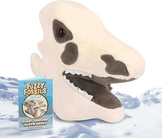 Fuzzy Fossils Sloth Stuffed Animal, Ground Sloth Plush, Sloth Toy, Ice Age Toys, Sloth Gifts, Dinosaur Pillow, Paleontologist Gifts, Prehistoric Animals Toys, Ice Age, Giant Sloth Stuffed Animal