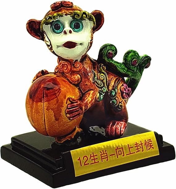 Feng Shui Chinese Zodiac Monkey Figurine Statue Decorative Ornament