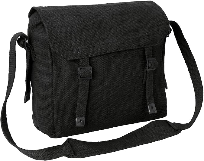 Canvas Shoulder Bag Army Style Vintage Cotton Haversack Crossbody Messenger