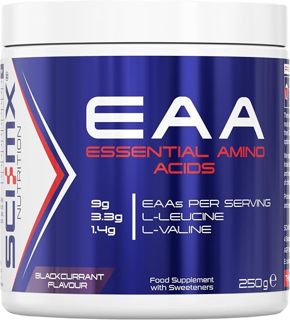 SCI-MX - Essential Amino Acids Blackcurrant Flavour - 250g (17 Servings) Suitable for Vegans