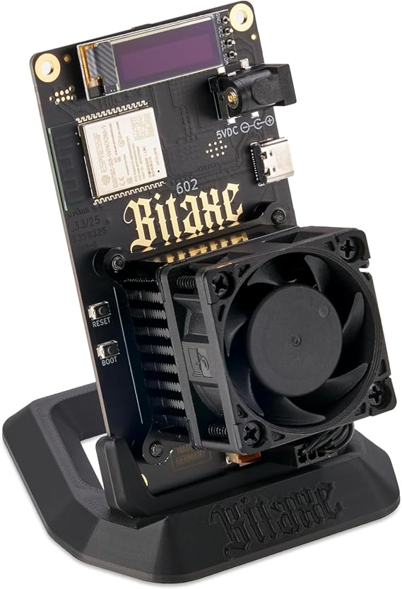 602 Gamma Bitcoin Miner - Premium Plug and Play Home Miner | Made in Germany | 1.3 TH/s | Includes Power Supply & Holder (Performance Fan (Noctua))