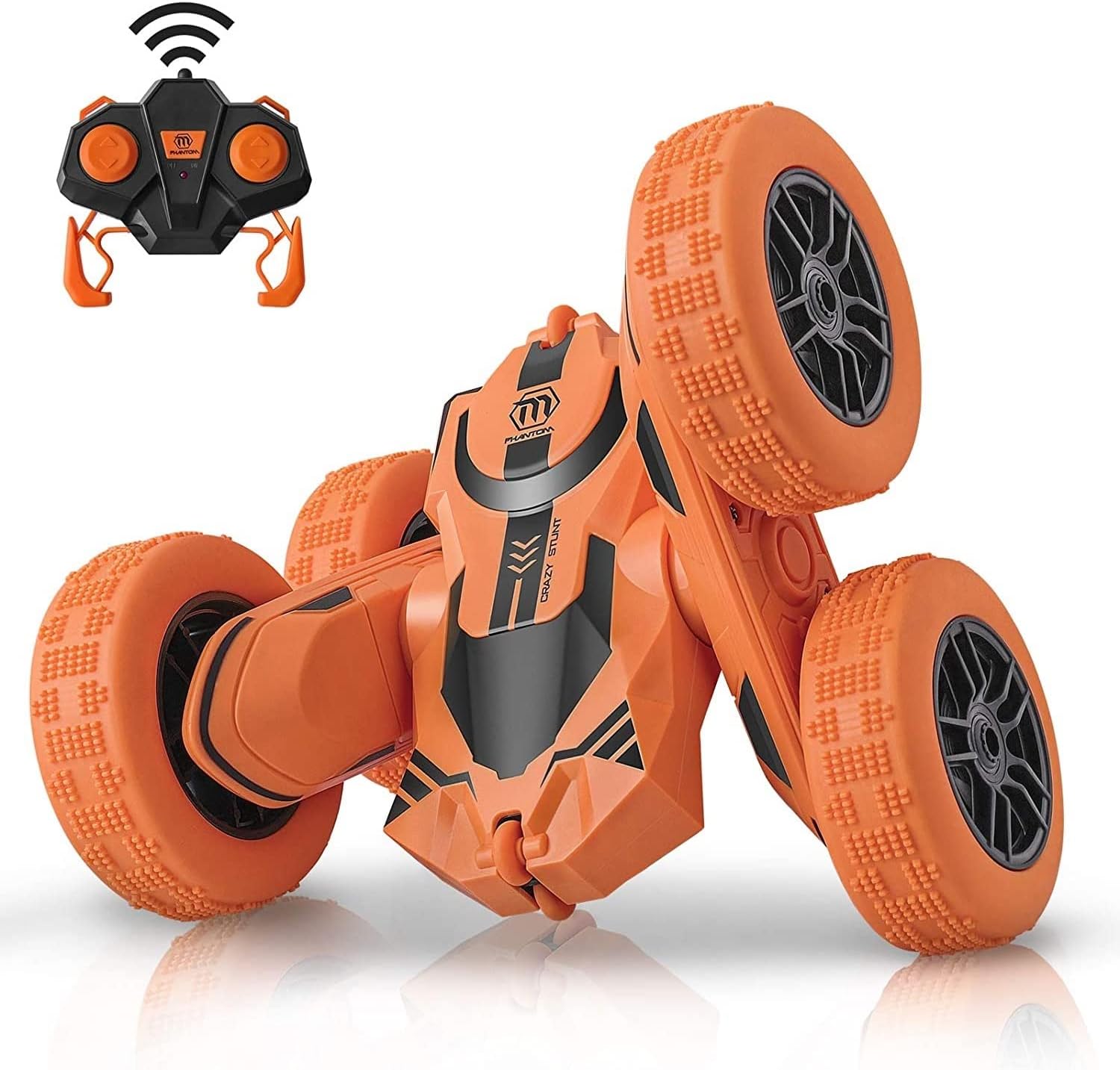 RC Car, Off-Road, Radio Controlled Action Buggy, 4WD Driving, Double-Sided, Childrens Toy, For Boys, Children, 4wd, Fast Orange