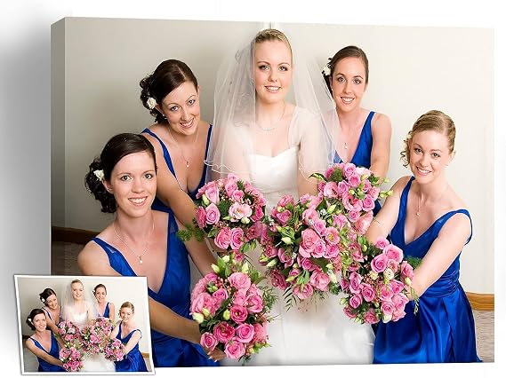 Your Image Turn Into Canvas Art Print, Photo to Canvas, Custom Canvas Prints, Personalized Canvas Pictures for Wall for Bedroom, Office and living room with frame (16" x 20")