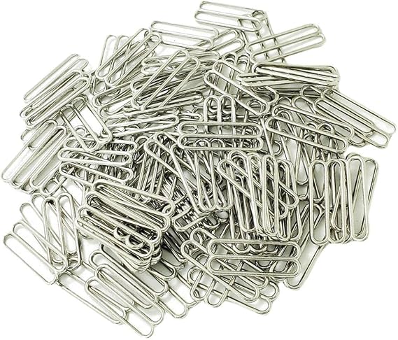 100pcs Bra Buckle Clip Swimwear Bikini Clips Silver