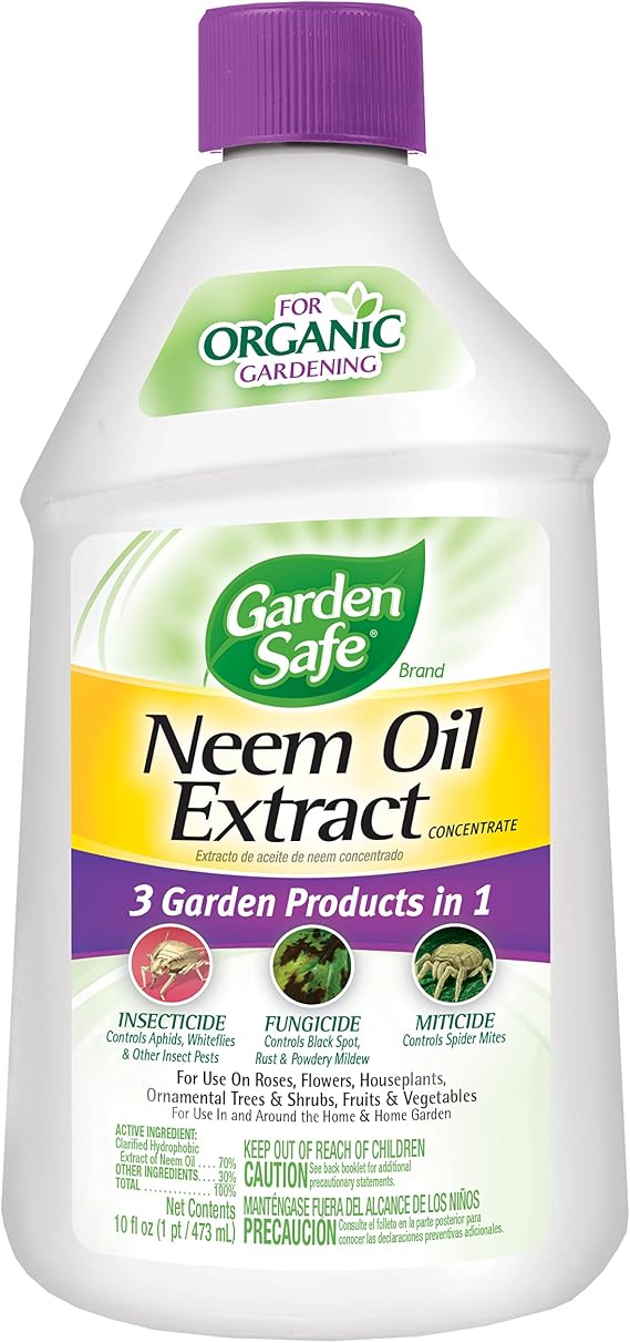 Garden Safe Neem Oil Extract Concentrate 10 Oz, for Organic Gardening, 6 Pk