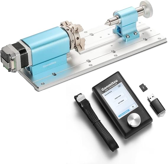 Genmitsu 4th Axis Rotary Module Kit and Offline Control Module for 4040-PRO CNC Router Machine