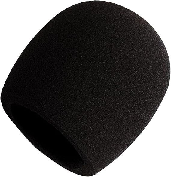 Shure A58WS-BLK Foam Windscreen for All Ball Type Microphones, Black