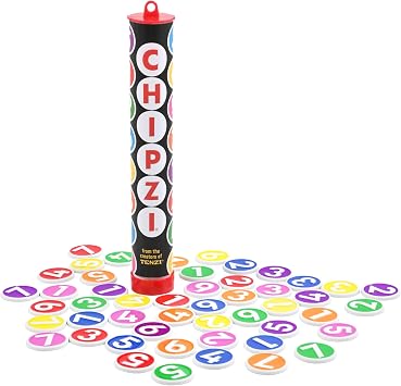 TENZI CHIPZI Fast Paced Matching Game - 10 Kids Games in 1 for 2 to 7 Players - Fast Flippin Fun for the Whole Family Ages 6 to 106