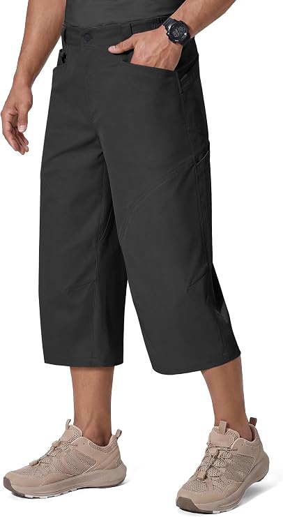 FREE SOLDIER Men's Capri Long Cargo Shorts