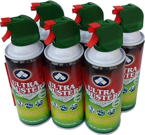 Ultra Duster Compressed Air Cleaner for Electronics, 10 oz., 6-Pack