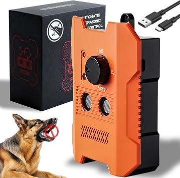 2026 Upgraded Dog Bark Deterrent Devices, Portable Ultrasonic Anti Barking Device with 3 Training Modes, 50 FT Range, Safe & Humane Rechargeable Compact Bark Control for All Dogs (1PC)