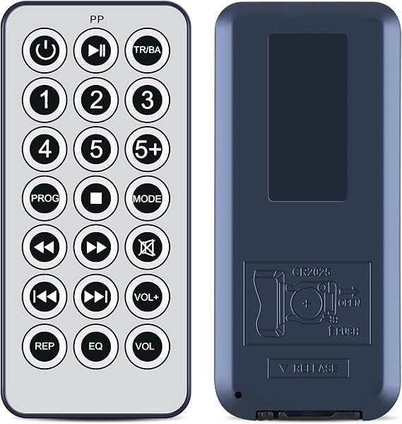 Replacement Remote Control for Magnavox MM442 Digital PLL FM Stereo Radio, Compatible with 3-Piece Top Loading CD Shelf System