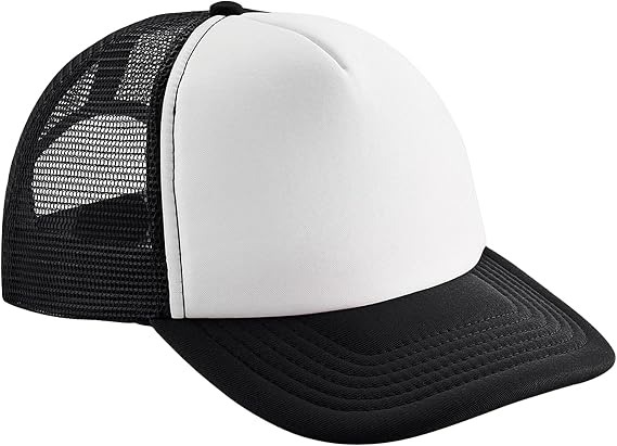 Beechfield Vintage Plain Snap-Back Trucker Cap - Classic Retro Style Hat