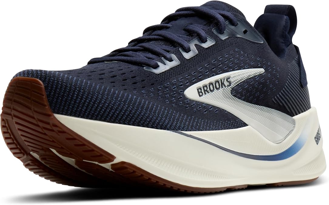 Brooks メンズ Ghost Max 4 ニュートラル ランニング&ウォーキングシューズ, ネイビー/ネイビー/ビスケット, 11 Wide
