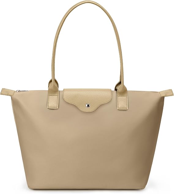 KALIDI Tote Bag for Women Nylon Top-Handle Purse,Large Capacity Shoulder Hobo handBag with Zipper Leisure Foldable Weekend