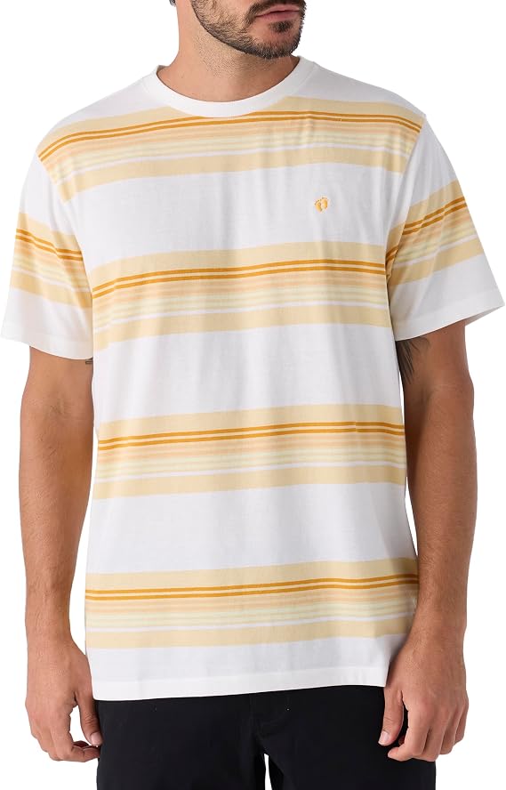 HANG TEN Mens Kel Stripe Knit T-Shirt - Casual Shirts for Men - Vintage Inspired Short Sleeve Knit Tee