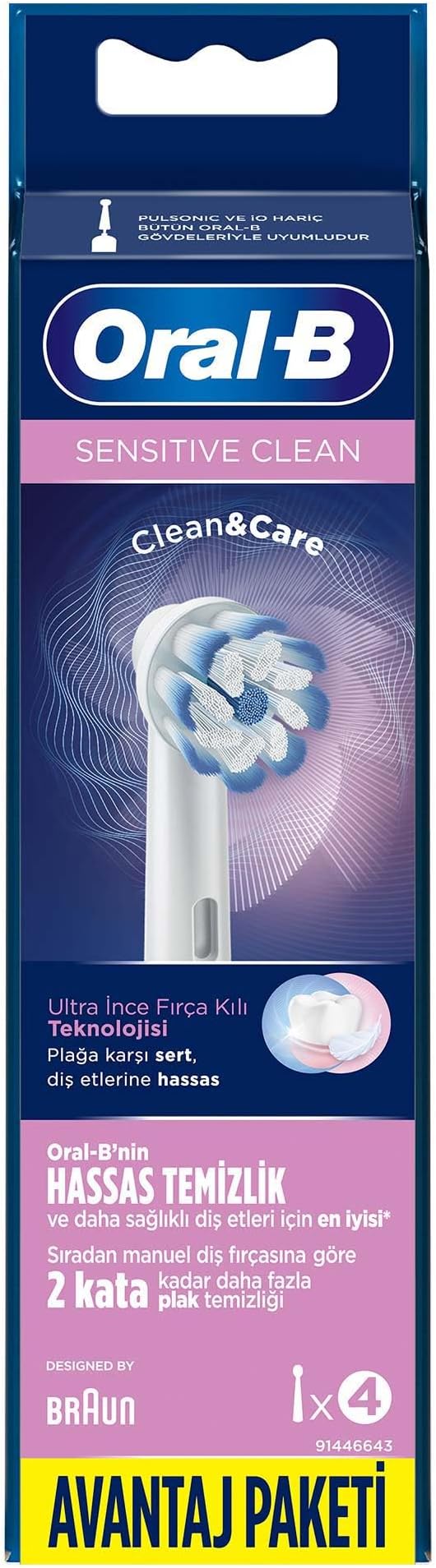 Oral-B Hassas Temizlik Diş Fırçası Yedek Başlığı, 4 Adet