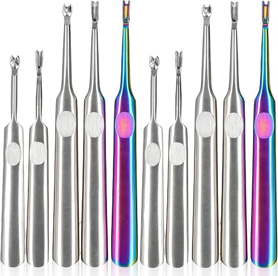 Leather Edge Bevelers, 10PCS Leather Edger Beveler Tool Metal Leather Edge Beveler Tool Set Leather Cutting Knife Set for Crafting, Sewing and Furniture Repair Kit
