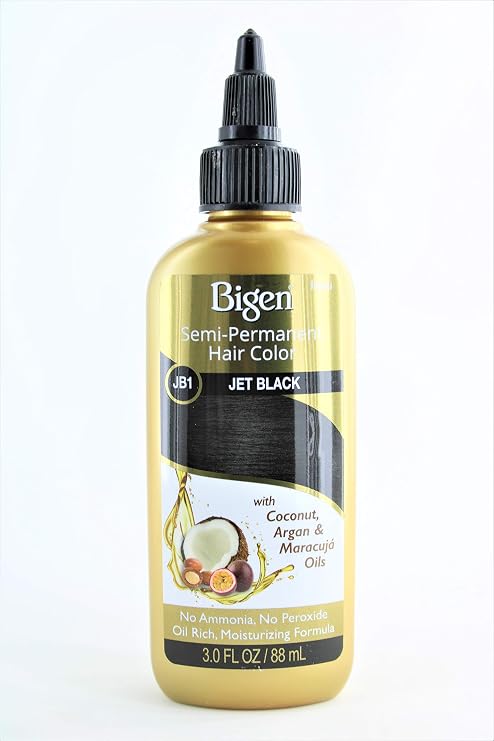 Bigen Semi Permanent Hair Color, Jet Black, 1 Count
