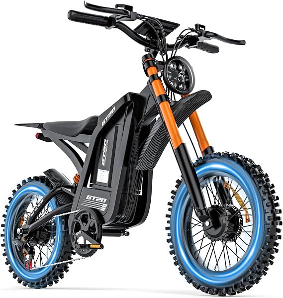 Electric Dirt Bike for Adults, 6000W Peak Electric Bike, 45 MPH 130 Miles Range, 20" Fat Tire Mountain Ebike, 48V 36AH Battery, Off-Road E Dirt Bike, Hydraulic Brakes NFC Unlock, Full Suspension