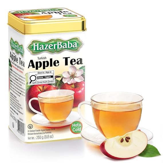 HazerBaba Turkish Apple Tea Powder Instant Drink, 8.8 oz(Pack of 1)