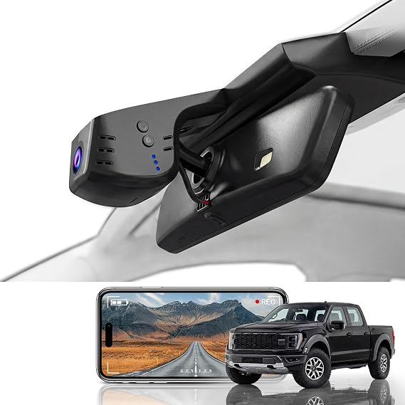 Front 4K Dash Cam for Ford F150 2018-2025 F250/F350/F450