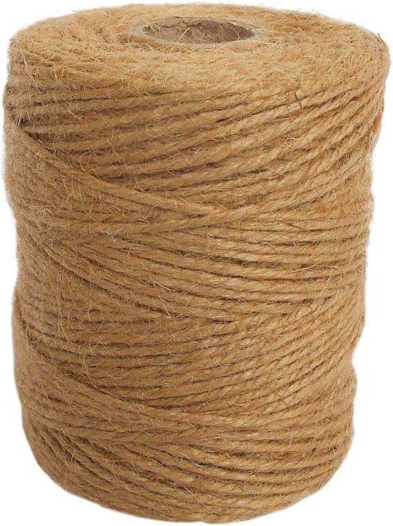 ANSIO Natural Jute Twine, 101 m / 333 ft – 2 mm 3-ply - Pack of 1