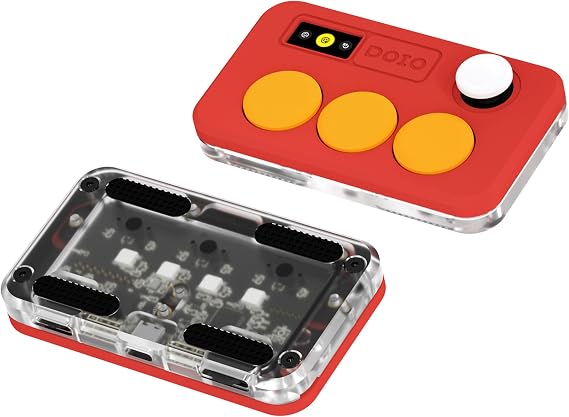 KEEBMONKEY DOIO Sayo OSU Rapid Trigger Hall Effect Keyboard with Joystick and Screen, CNC Aluminum RGB One Handed Macro Pad for Rhythm Games,USB-C Custom Programmable keypad (Red(3 Key))
