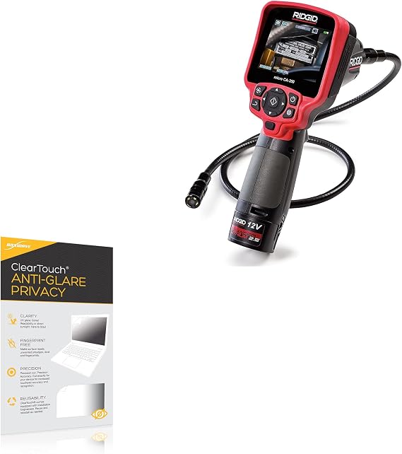 BoxWave Screen Protector Compatible with RIDGID Micro CA-350 Inspection Camera - ClearTouch Anti-Glare Privacy (2-Pack), Privacy Screen Protector Flexible Film Anti-Glare