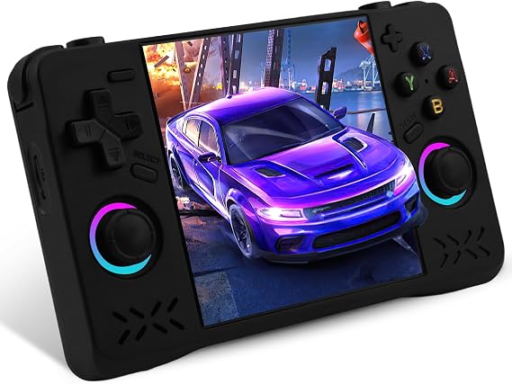 Upgraded XF40H Handheld Game Console, Retro Game Console Preloaded Classic Game, with Multiple Emulators, 4.0" 4K HD IPS Screen Open Source Linux System, Pocket Video Game Black-128G