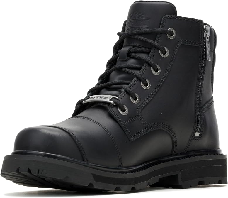 Harley-Davidson Footwear Mens Rambert Lace Motorcycle Casual Boots Ankle - Black