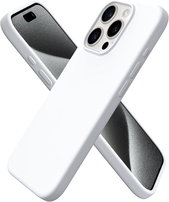 ORNARTO Compatible with iPhone 15 Pro Case 6.1",Liquid Silicone Slim Cover