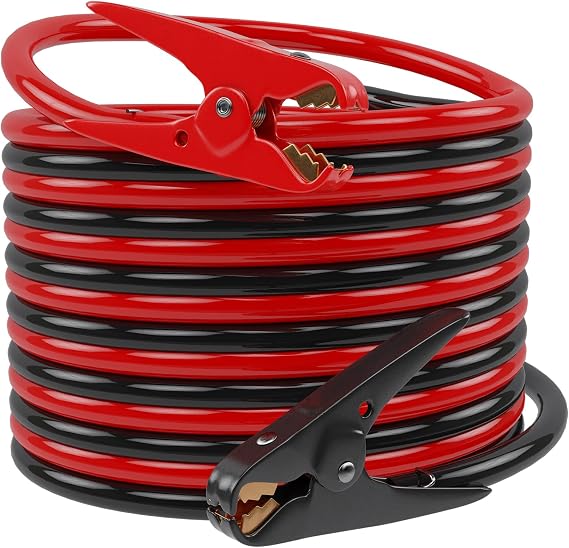 Jumper Cables 4 Gauge 25 Feet, AUTOMATTERS Heavy Duty Booster Cables with Carry Bag, Jump Start Dead or Weak Batteries for Car
