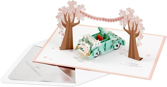Hallmark Signature Paper Wonder Pop Up Düğün Kartı (Klasik Araba, Yeni Evlenmiş) (5RZH1207)