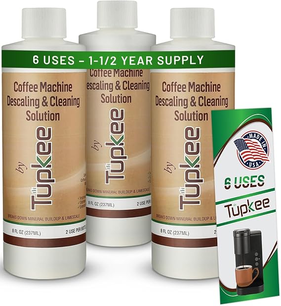 Coffee Machine Descaler, Universal Descaling Solution, 3 Pack | Espresso & Coffee Maker Cleaner and Limescale Remover for Keurig, Nespresso, Breville, Delonghi, Jura, Ninja Made in USA